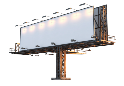 Blank billboard ready for your impactful advertising message