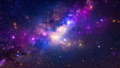 Naklejka premium Cosmic Nebula with vibrant starscape.