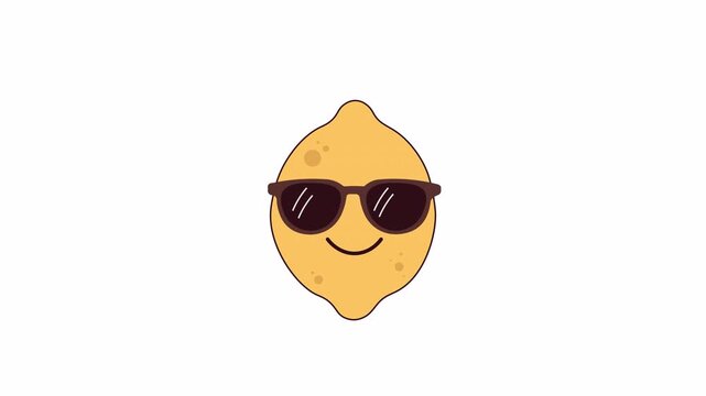 Cool Lemon with Sunglasses - Summer Vibes