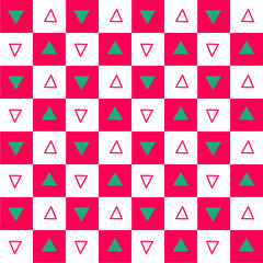 Festive geometric pattern with triangles and squares for modern holiday design projects and backgrounds