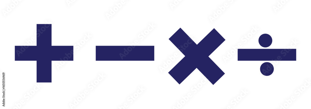 Poster plus and minus symbol, create and remove icon vector