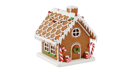 Festive Gingerbread House 3d Render