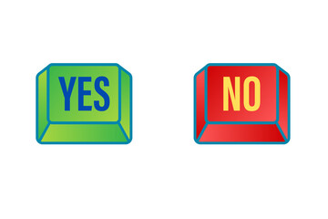 YES and NO icon, YES and NO buttons, YES and NO buttons symbol, YES and NO sign, like and dislike buttons, like and dislike sign, like and dislike symbol