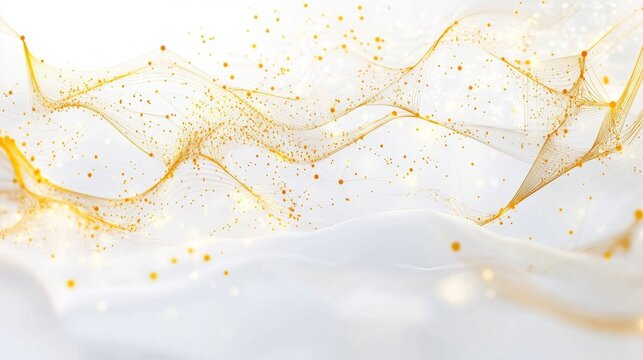 Designing a futuristic abec display modern art gallery digital artwork minimalistic environment eye-level view yellow accents on white background