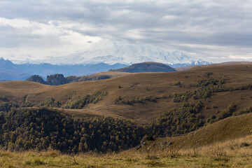 Panoramic view of the mount Elbrus