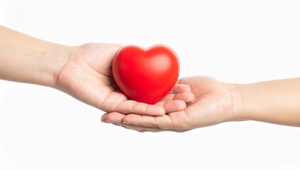 Obraz premium Heart in Hands Symbol of Love, Care, and Support - Image Showcasing Connection, Health, Compassion, Wellness, Charity, and Heartfelt Emotions with Close-up Detail