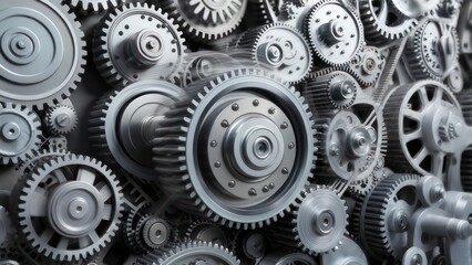 Intricate Machinery: A Close-Up of Interlocking Gears