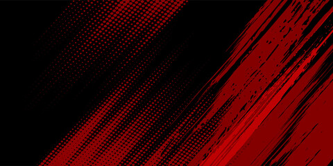 sports background design with red and black accent colors with a dot texture pattern vector illustration modern