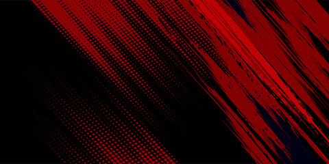 sports background design with red and black accent colors with a dot texture pattern vector illustration modern