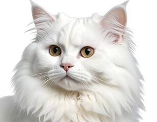 portrait of a white cat