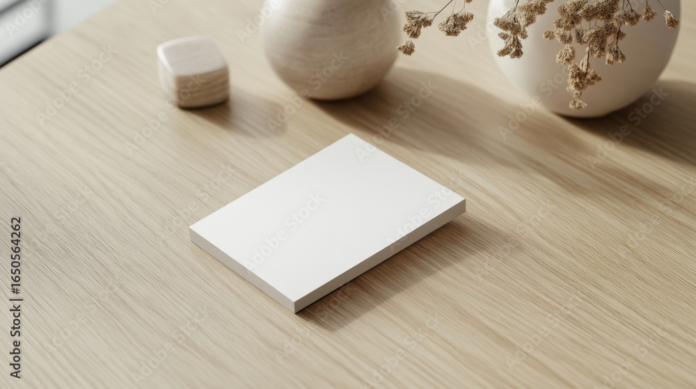 Poster create a minimalistic business card mockup in a soft environment for modern professionals