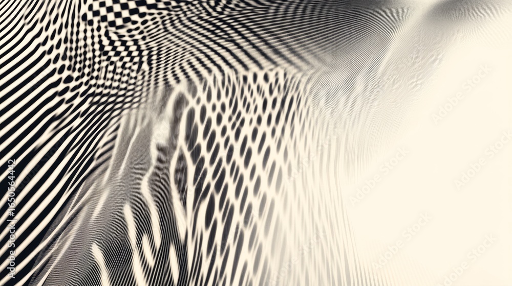 Aufkleber creating a minimalistic pattern with thin straight lines in a digital art studio environment for abs