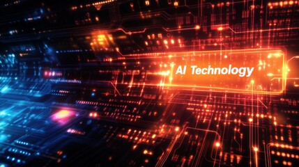 Exploring a modern dynamic tech background ai technology insights in a futuristic environment