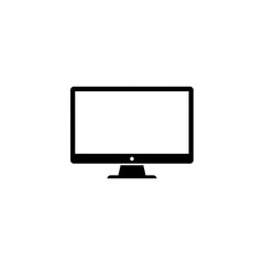 Blank computer display of a flat screen television