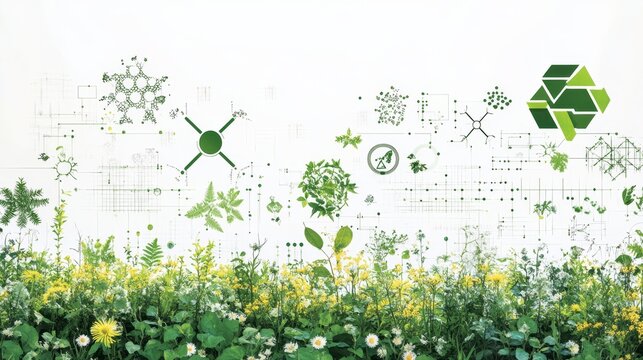 Innovative bioeconomy initiatives urban gardens digital art green environment sustainable practices