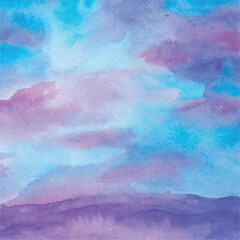 Fototapeta premium Watercolor blue and purple background
