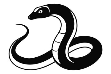 Solid color Mamushi Snake animal vector design