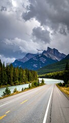 Fototapeta premium Scenic highway winding through mountain valley