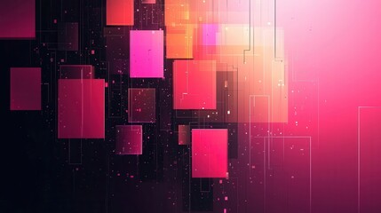 Abstract digital composition of squares