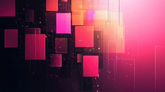 Abstract digital composition of squares