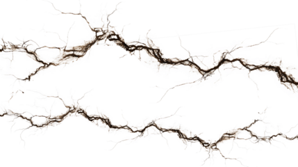 Lightning Bolt Crack Isolated on Transparent Background, Sharp Jagged Edges, Clean Cutout, Abstract Energy, Electric Strike, Dynamic Minimal Design