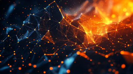 Abstract network of interconnected nodes