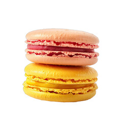 Two colorful macarons stacked