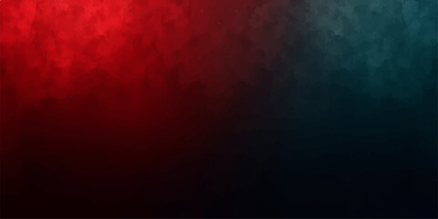 Vibrant red and green abstract textures with light and fire-like smoke in a dark space © alien