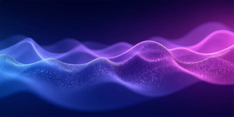 Abstract blue wave background with flowing lines and a gentle curve