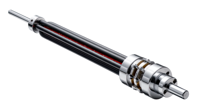 Mechanical Precision: An up-close, meticulous view of a sleek mechanical component.