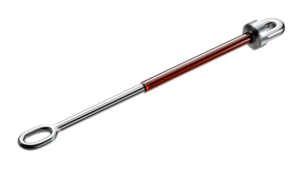 Metal Rods for Support: A sturdy metal rod with a circular eyelet, exuding strength and stability, it serves a crucial role in providing structural support.