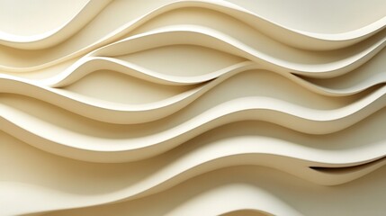 Obraz premium Abstract wavy layers of cream-colored paper