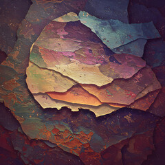 Naklejka premium A close up view of layered colorful rocks with textured surfaces and rough edges in the image
