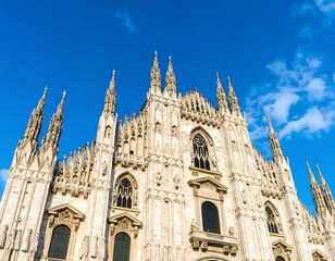 Fototapeta premium Milan Cathedral facade, sunny day
