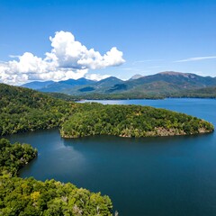 Obraz premium Scenic lake and mountains (3)