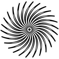  Abstract lines forming firework spiral silhouette vector illustration