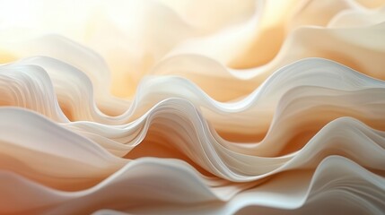 Obraz premium Abstract wavy layers of light beige and cream