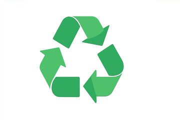 Recycle symbol spinning animation. Green gradient recycling icon with alpha channel. Vector cartoon illustration for ecology, environment, and sustainability concepts. Reuse.