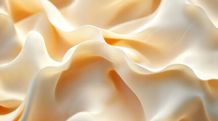 Obraz premium Soft, flowing, pale gold fabric drapes in gentle folds