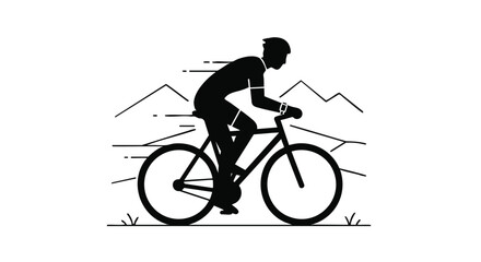 Wearable technology concept with geometric athletes in yoga poses, symbolizing a fusion of health and innovation