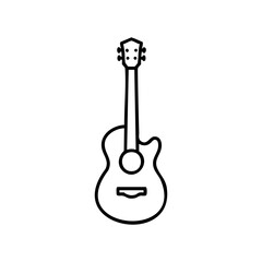 Obraz premium Simple acoustic guitar outline drawing