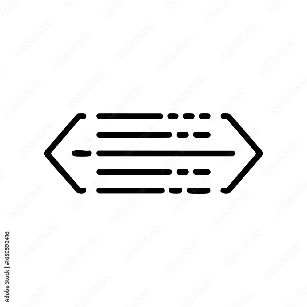 Poster double arrows with horizontal lines icon