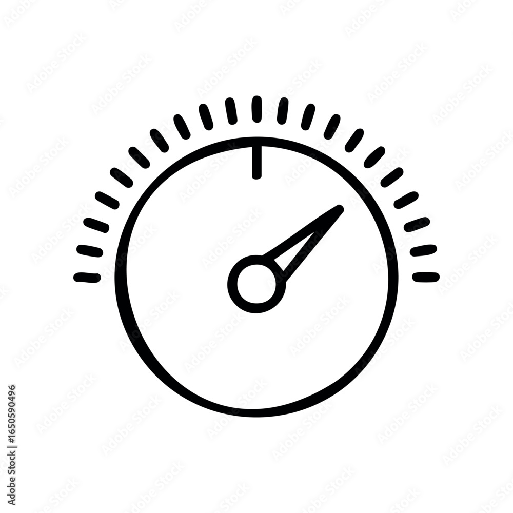 Poster simple speedometer icon with arrow pointing right