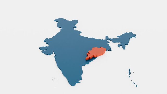 The location of India is shown in Odisha state close-up. Map of India