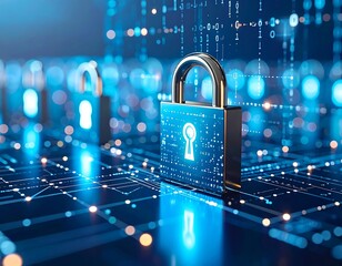 Cyber Security Padlocks Data.