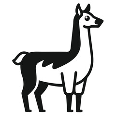 Solid color Llama animal vector design
