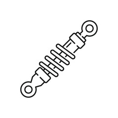 car suspension outline icon. Thin line icon from car parts collection. Editable vector isolated on white background