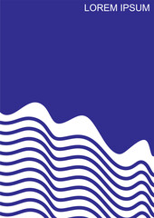 Abstract pattern of wavy horizontal lines with blue colors. Abstract texture background with blue colors