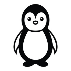 Solid color Little Penguin animal vector design