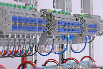 Connecting the electrical module using copper electrical insulated wires. 